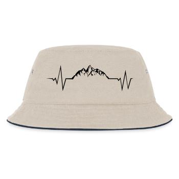 mountains puls - Kinder Bucket Hat - Natur/Navy - Vorne