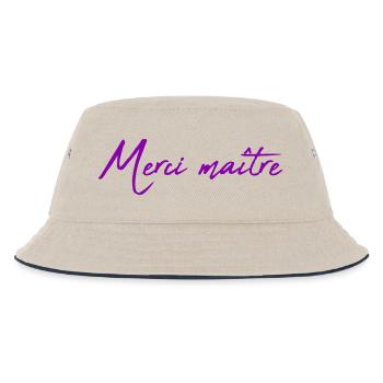 MEISTER. MEISTER. VIELEN DANK. DANKE, MEISTER. MEISTER - Kinder Bucket Hat - Natur/Navy - Vorne
