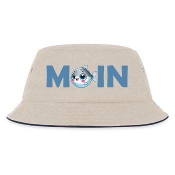 Niedlicher Fisch mit großen Augen - Kinder Bucket Hat - Natur/Navy - Vorne