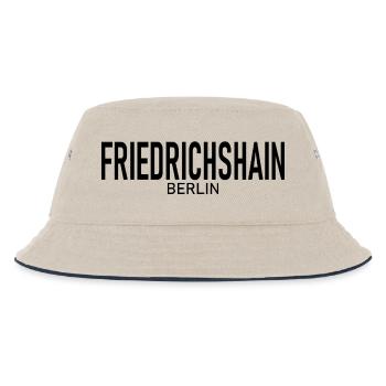 Friedrichshain - Berlin - Deutschland - Bezirk - Kinder Bucket Hat - Natur/Navy - Vorne