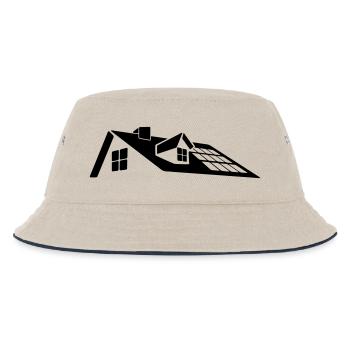 Modernes Dachdesign – Dachgaube mit Sonnenkollektoren - Kinder Bucket Hat - Natur/Navy - Vorne
