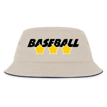 Baseball – Sport - Kinder Bucket Hat - Natur/Navy - Vorne