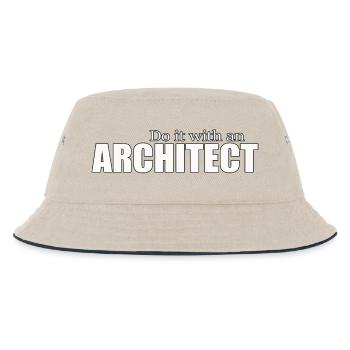 Architect - Kids’ Bucket Hat - ecru/navy - Front