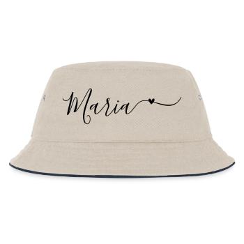 Maria Name First Name Decorative - Kids’ Bucket Hat - ecru/navy - Front