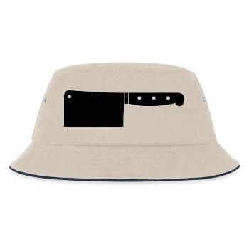 Meat cleaver - Kids’ Bucket Hat - ecru/navy - Front