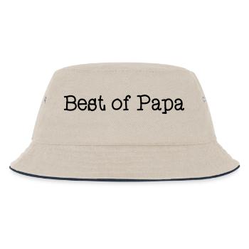 VATERTAG. FROHER VATERTAG. PAPA. ALLES GUTE ZUM GEBURTSTAG. - Kinder Bucket Hat - Natur/Navy - Vorne