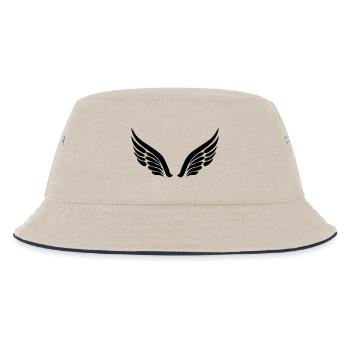 angel wings - Kids’ Bucket Hat - ecru/navy - Front