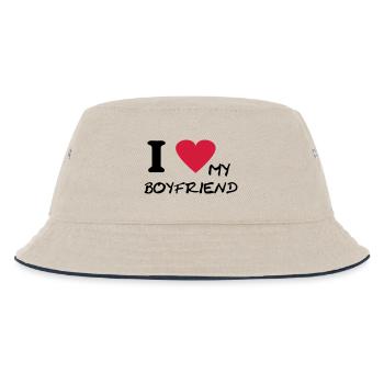 i love my boyfriend - Kinder Bucket Hat - Natur/Navy - Vorne
