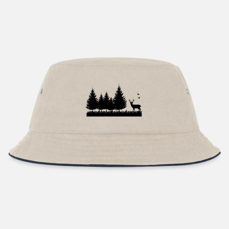 Forest nature environment - Kinder Bucket Hat - Natur/Navy