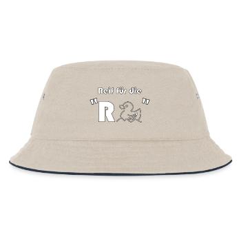Reif fuer die Rente Ente Pension - Kinder Bucket Hat - Natur/Navy - Vorne