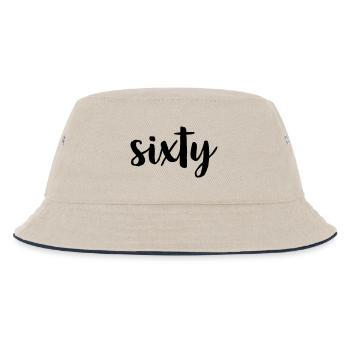 60 sixty 60th birthday gift number 60 number - Kids’ Bucket Hat - ecru/navy - Front