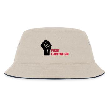 Fight Capitalism - Kinder Bucket Hat - Natur/Navy - Vorne