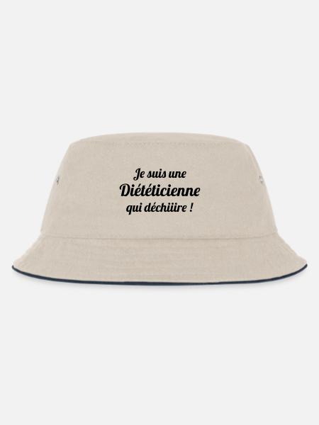 Dietitian Dietetic Diätetik Diététicien Diététique - Kids’ Bucket Hat - ecru/navy