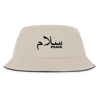 Salam / Frieden / Hallo - Kinder Bucket Hat - Natur/Navy - Vorne