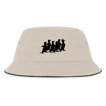 Pinguine Rudel - Kinder Bucket Hat - Natur/Navy - Vorne