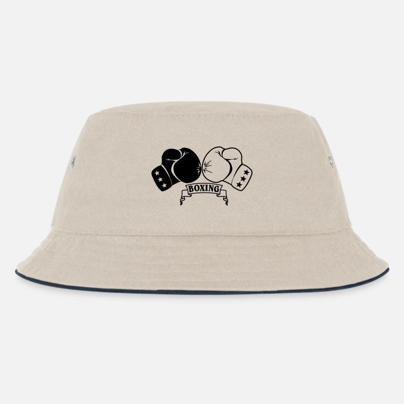 Boxhandschuhe - Kinder Bucket Hat - Natur/Navy