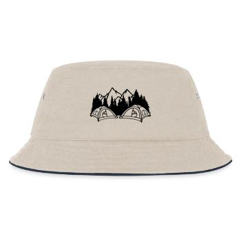 Berge Camper draußen leben - Kinder Bucket Hat - Natur/Navy - Vorne