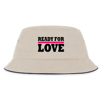 Ready for love - Kinder Bucket Hat - Natur/Navy - Vorne