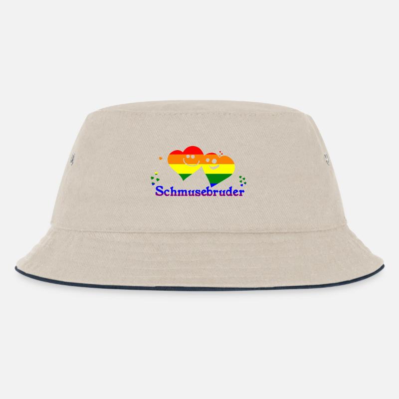 Schmusebruder - Kinder Bucket Hat - Natur/Navy