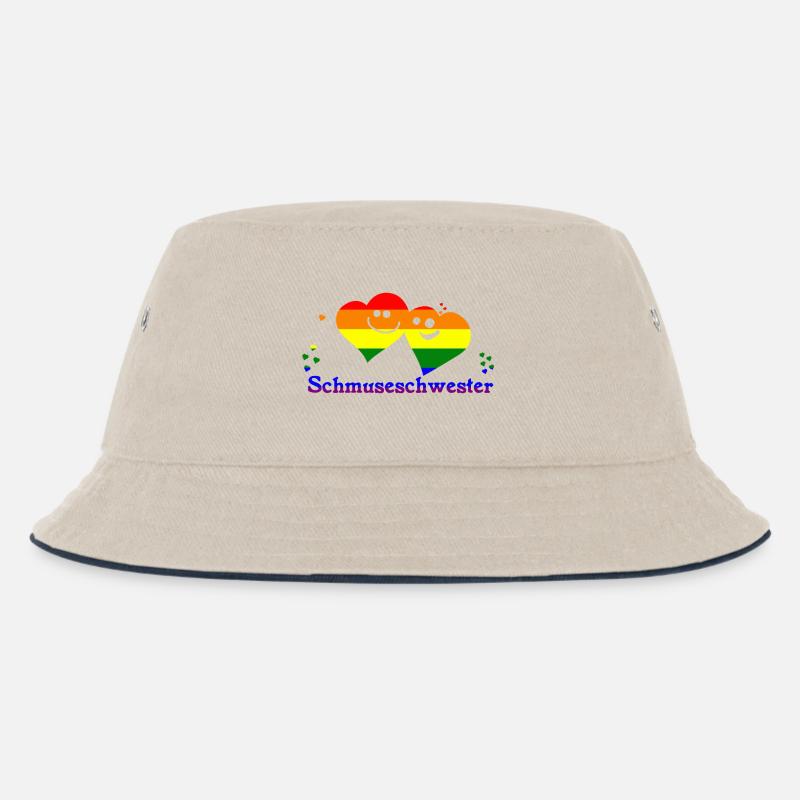 Schmuseschwester - Kinder Bucket Hat - Natur/Navy