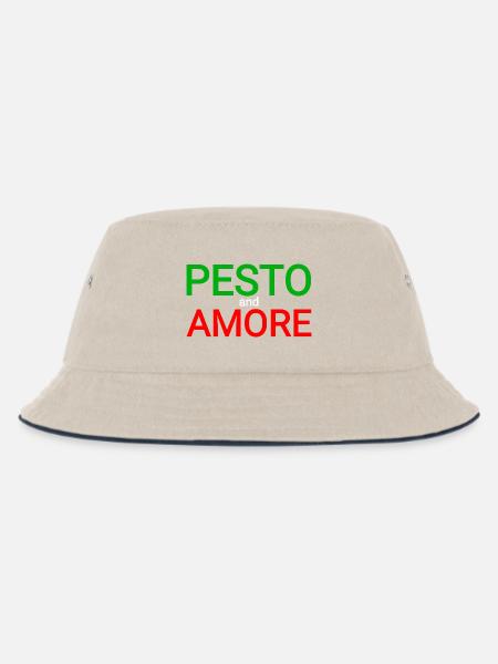 Pesto Amore - Kinder Bucket Hat - Natur/Navy