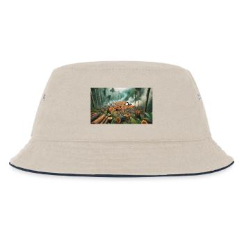 Stop Extinction: Forest Protection Design - Kids’ Bucket Hat - ecru/navy - Front