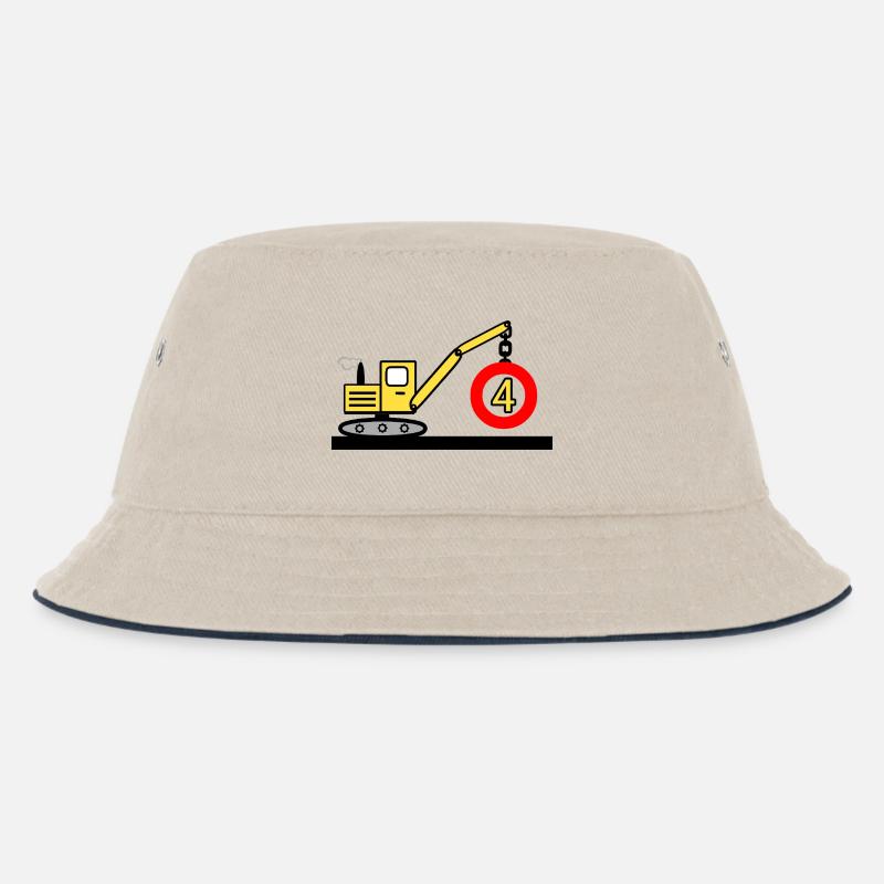 Bagger - Kinder Bucket Hat - Natur/Navy