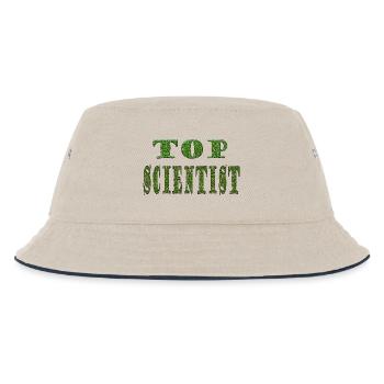 Top Scientist Grüne Textur - Kinder Bucket Hat - Natur/Navy - Vorne