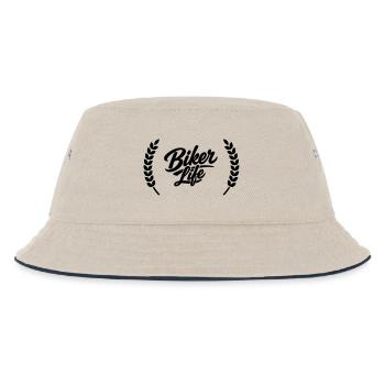 Biker Life - Kids’ Bucket Hat - ecru/navy - Front