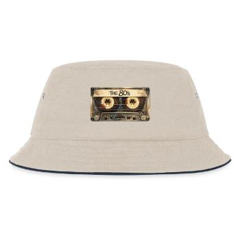 The 80’s Retro 1980s Music Nostalgia - Kids’ Bucket Hat - ecru/navy - Front