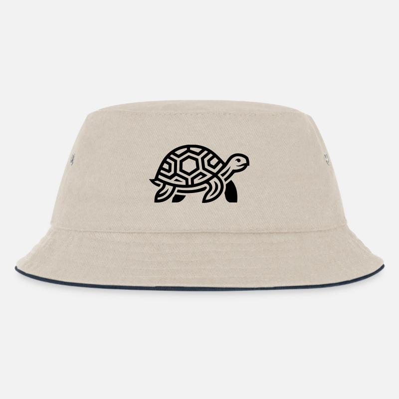 Schildkröte - Kinder Bucket Hat - Natur/Navy