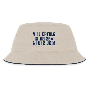 Abschied Jobwechsel Erfolg - Kinder Bucket Hat - Natur/Navy - Vorne