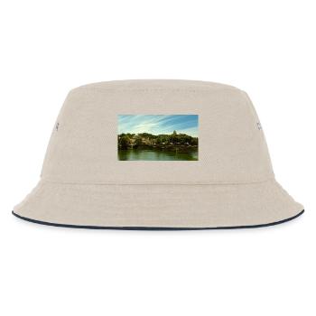 Panorama de la ville au bord de la rivière et du pont - Bob Enfant - blanc cassé/bleu marine - Devant