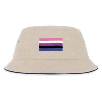 Drapeau de la fierté genderfluid - Bob Enfant - blanc cassé/bleu marine - Devant