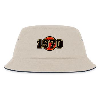 1970 Year of Birth Retro Logo - Kids’ Bucket Hat - ecru/navy - Front