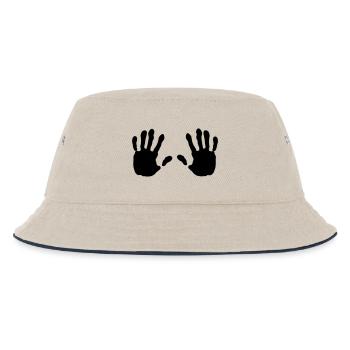 haende, Hand - Kinder Bucket Hat - Natur/Navy - Vorne