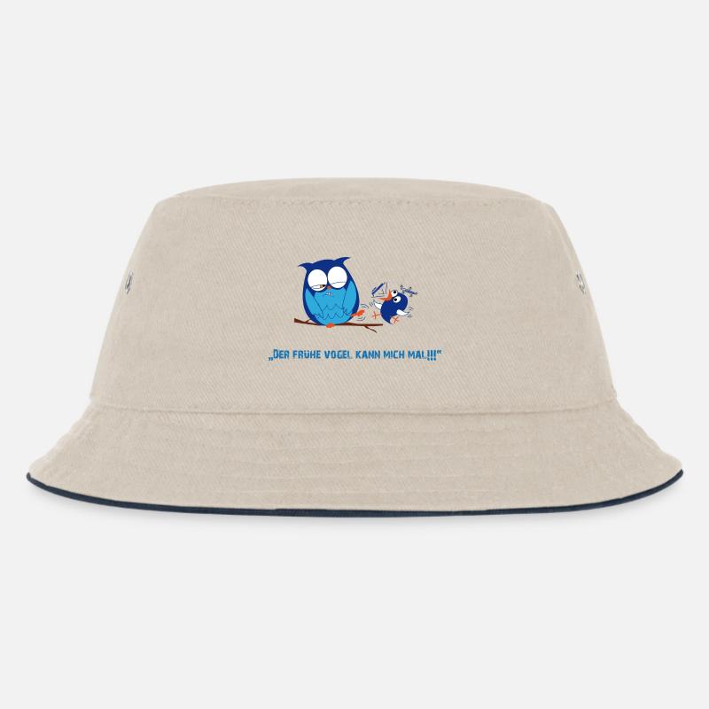 Der frühe Vogel - Kinder Bucket Hat - Natur/Navy