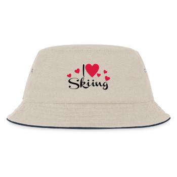 Ski - Kinder Bucket Hat - Natur/Navy - Vorne