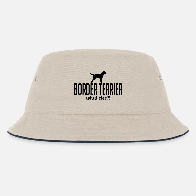 BORDER TERRIER what else - Kinder Bucket Hat - Natur/Navy