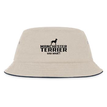 MANCHESTER TERRIER was sonst - Kinder Bucket Hat - Natur/Navy - Vorne