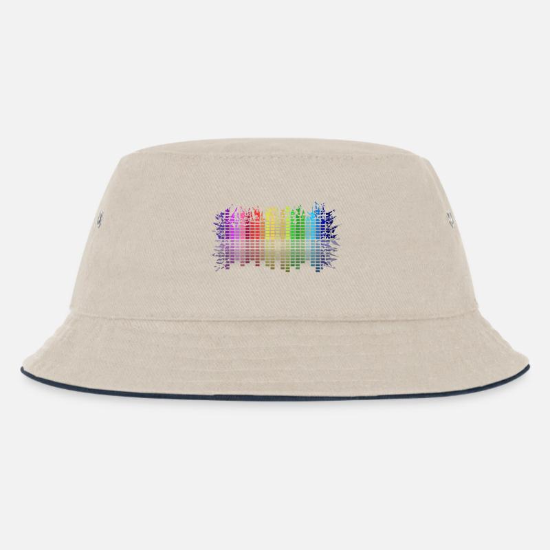 Scatter equalizer - Kids’ Bucket Hat - ecru/navy