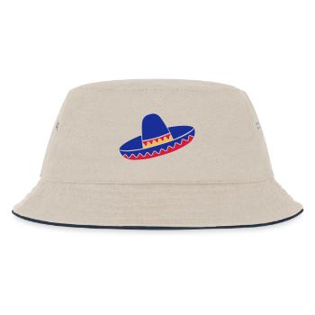Sombrero Azul de Fiesta - Bob Enfant - blanc cassé/bleu marine - Devant
