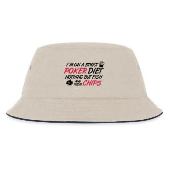 Poker diet: Fish and their chips - Kinder Bucket Hat - Natur/Navy - Vorne
