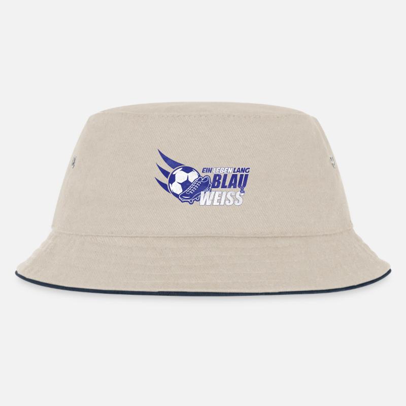 Blau & Weiss ein Leben Lang Geschenkidee - Kinder Bucket Hat - Natur/Navy