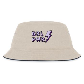 Illustration von Frauenpower und Energie - Kinder Bucket Hat - Natur/Navy - Vorne