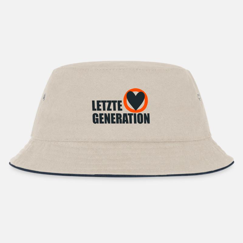 Letzte Generation - Design 4 - Kinder Bucket Hat - Natur/Navy