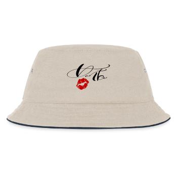 Danke  - Kinder Bucket Hat - Natur/Navy - Vorne