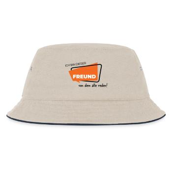 Ich bin dieser Freund von dem alle reden - Kinder Bucket Hat - Natur/Navy - Vorne