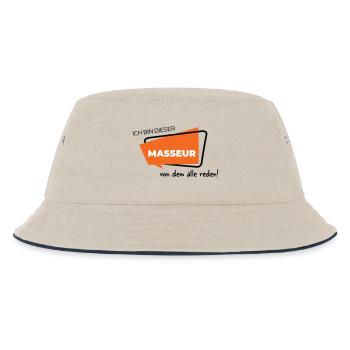 Ich bin dieser Masseur von dem alle reden - Kinder Bucket Hat - Natur/Navy - Vorne