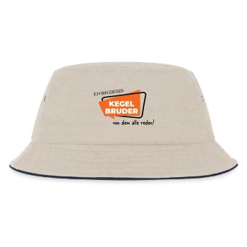 Ich bin dieser Kegelbruder von dem alle reden - Kinder Bucket Hat - Natur/Navy - Vorne